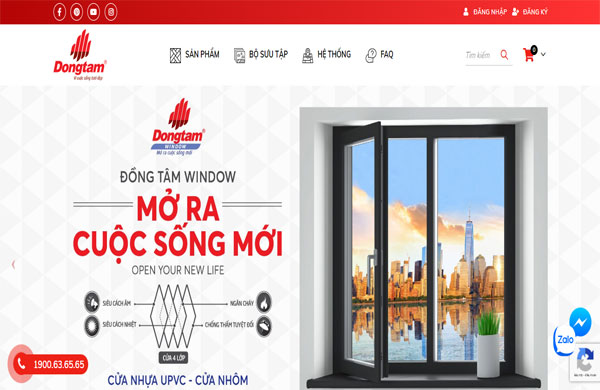 mẫu thiết kế web vật liệu xây dựng nổi bật